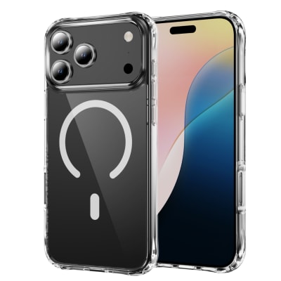 CARCASA TRANSPARENTE MAGSAFE REFORZADA IPHONE 17 PRO