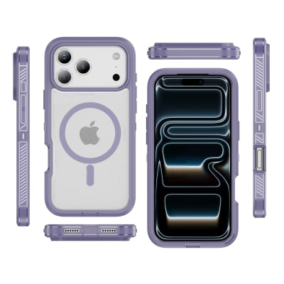 CARCASA ANTIGOLPES MAGSAFE IPHONE 17 PRO BORDE LILA