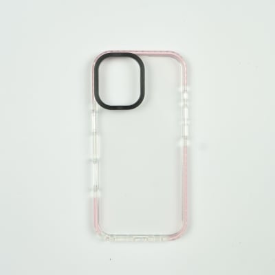 CARCASA TIPO TECH 21 BORDE ROSADO IPHONE 17