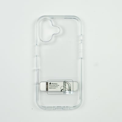 TRASPARENTE REFORZADA + SOPORTE METALICO IPHONE 17