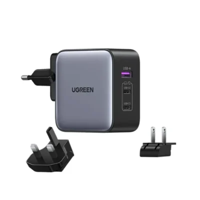 CARGADOR UNIVERSAL PARA VIAJAR, GAN 65W NEXODE 2 USB-C / 1 USB-A CON US/UK/EU PLUG (CD296-90409)
