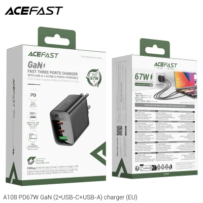 ENCHUFE 67W 2*TIPO USB C+USB A (A108)