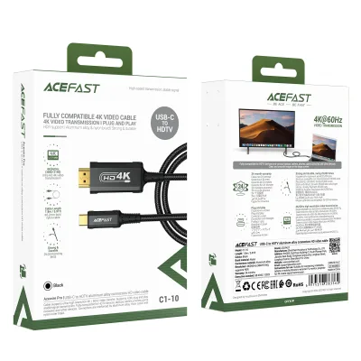 CABLE DE VIDEO HD CON CONEXIÓN USB C A HDMI 4K (1.8M) C1-10
