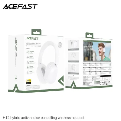 AURICULARES BLANCO INALAMBRICOS CON CANCELACION DE RUIDO (H12)