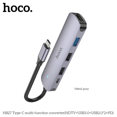HUB USB-C (HDMI+USB-A3.0+USB-A2.0+USB-C) HB27