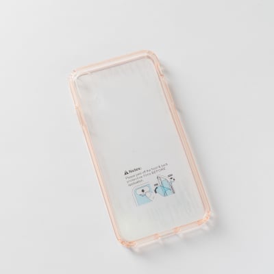 TRANSPARENTE + BORDE ROSADO IPHONE XS MAX