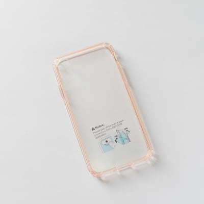 TRANSPARENTE + BORDE ROSADO IPHONE X/XS