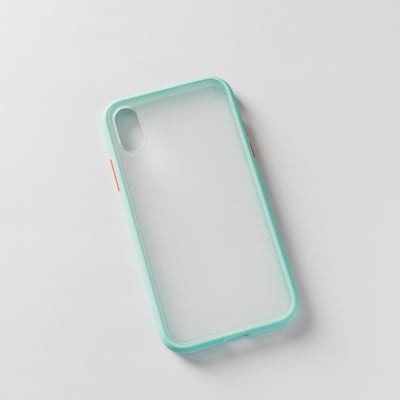 BORDE COLOR REFORZADA VERDE AGUA IPHONE XR