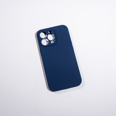 SILICONA C/TERCIOPELO AZUL MARINO IPHONE 13 PRO
