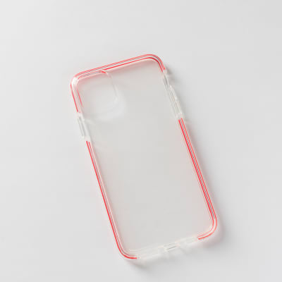BLANDA TRANS + BORDE ROJO IPHONE 11 PRO MAX