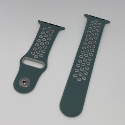 CORREA DEPORTIVA SILICONA 38-40-41MM VERDE PETROLEO Y GRIS
