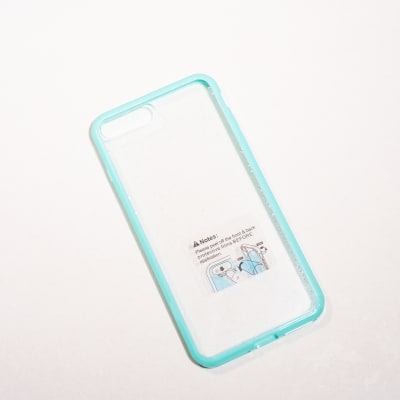 TRANSPARENTE + BORDE VERDE AGUA IPHONE 7P/8P