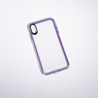 ANIGMA ANTIGOLPE BORDE INTERCAMBIABLE MORADO Y NEGRO IPHONE XS MAX