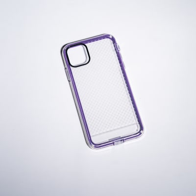 ANIGMA ANTIGOLPE BORDE INTERCAMBIABLE MORADO Y NEGRO IPHONE 11 PRO MAX