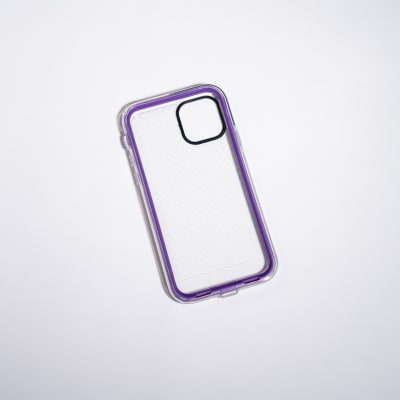 ANIGMA ANTIGOLPE BORDE INTERCAMBIABLE MORADO Y NEGRO IPHONE 11 PRO