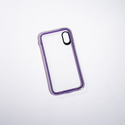 ANIGMA ANTIGOLPE BORDE INTERCAMBIABLE MORADO Y NEGRO IPHONE X/XS