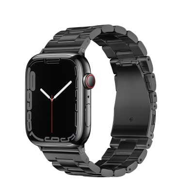CORREA ACERO RELOJ CLÁSICO NEGRO 42/44/45/49MM (WA10)