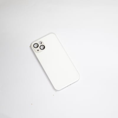 CARCASA VIDRIO 9D Y PROTECTOR CÁMARA - BLANCO IPHONE 13