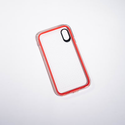 ANIGMA ANTIGOLPE BORDE INTERCAMBIABLE ROJO Y NEGRO IPHONE XR