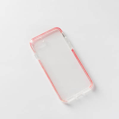 BLANDA TRANS + BORDE ROJO IPHONE 7/8/SE2