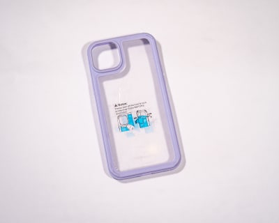 TRANSPARENTE + BORDE COLOR REFORZADA LILA IPHONE 14 PLUS