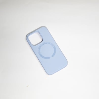 CARCASA SILICONA MAGSAFE - CELESTE IPHONE 15 PRO