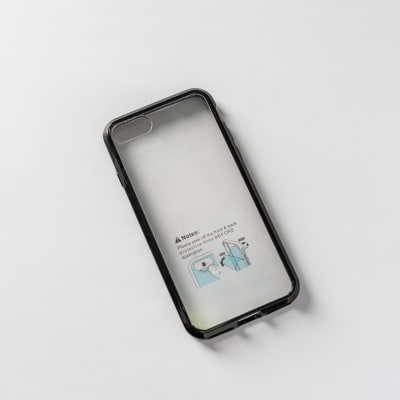 TRANSPARENTE + BORDE NEGRO IPHONE 7/8/SE2
