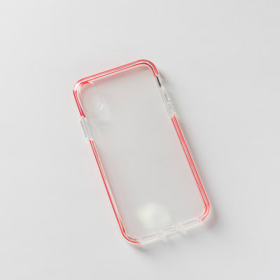 BLANDA TRANS + BORDE ROJO IPHONE X/XS