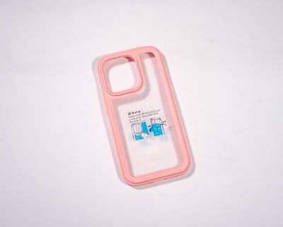 TRANSPARENTE + BORDE COLOR REFORZADA ROSADO IPHONE 14 PRO