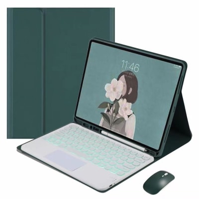 CARCASA IPAD CON TECLADO, CON LUZ. VERDE IPAD 10 GENERACION