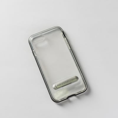 TRANS + BORDE Y SOPORTE NEGRO IPHONE 7/8/SE2
