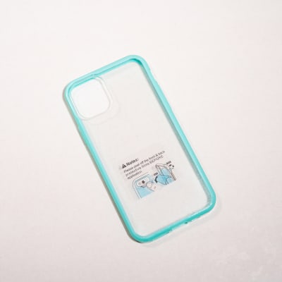 TRANSPARENTE + BORDE VERDE AGUA IPHONE 11 PRO