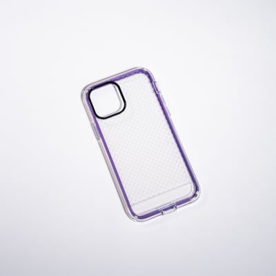 ANIGMA ANTIGOLPE BORDE INTERCAMBIABLE MORADO Y NEGRO IPHONE 12/12 PRO