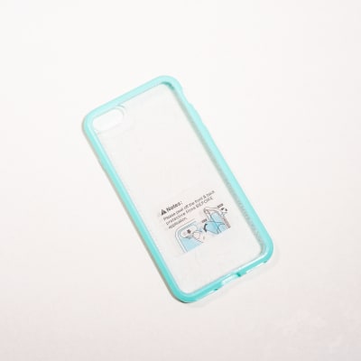 TRANSPARENTE + BORDE VERDE AGUA IPHONE 7/8/SE2