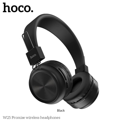 AUDIFONO NEGRO W25, BLUETOOTH Y AUX