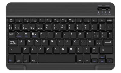 TECLADO CON LUZ NEGRO BLUETOOTH