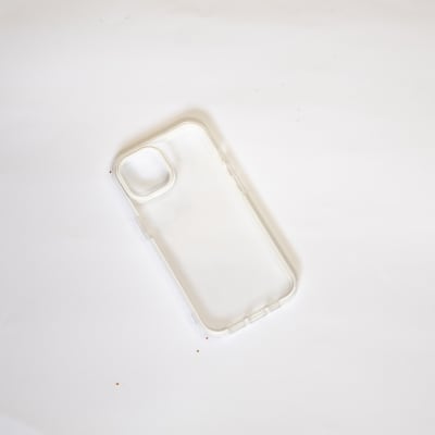 TRANSPARENTE CON BUMPER COLOR BLANCO IPHONE 15 PRO MAX