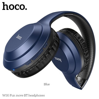 AUDIFONO AZUL W30, BLUETOOTH Y AUX