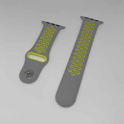 CORREA DEPORTIVA SILICONA 42-44-45MM GRIS Y VERDE