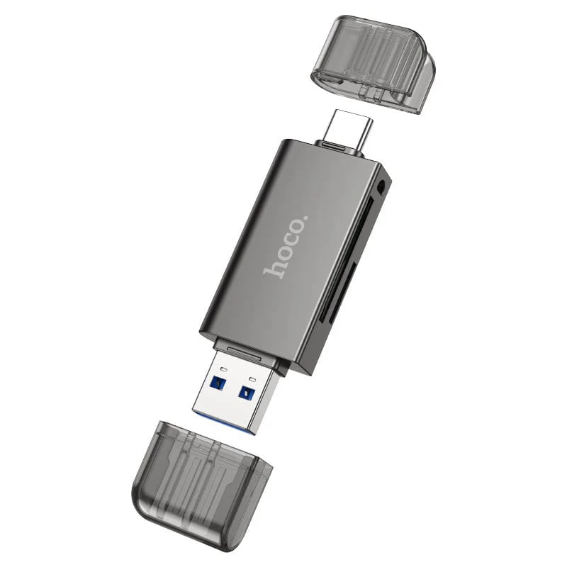 LECTOR DE MEMORIA SD Y MICRO SD CON USB C Y A HB394