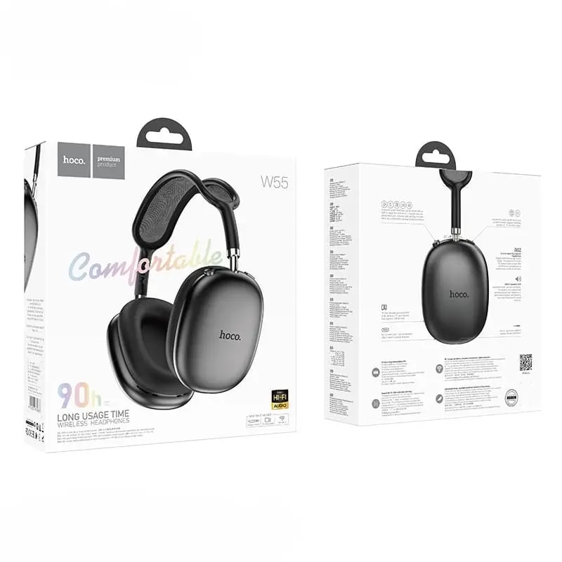 AUDIFONOS HOCO NEGRO W55 (90 HORAS)2