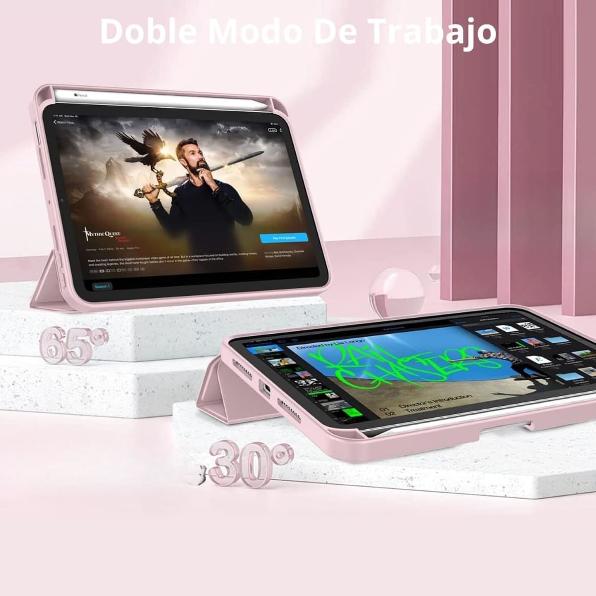 CARCASA CON TAPA COLOR ROSADO IPAD 10 GENERACION2