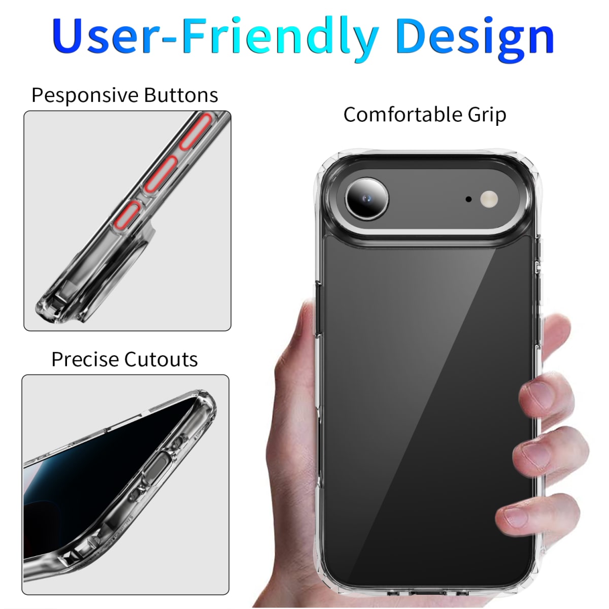 CARCASA TRASPARENTE REFORZADA IPHONE 17 AIR9