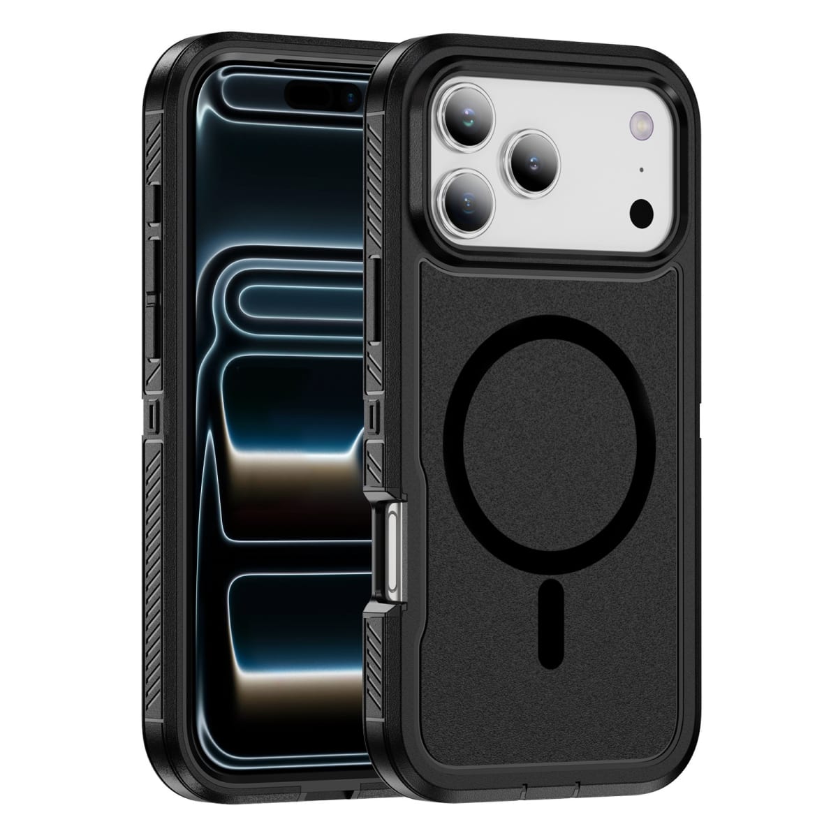 CARCASA ANTIGOLPES MAGSAFE IPHONE 17 NEGRO5