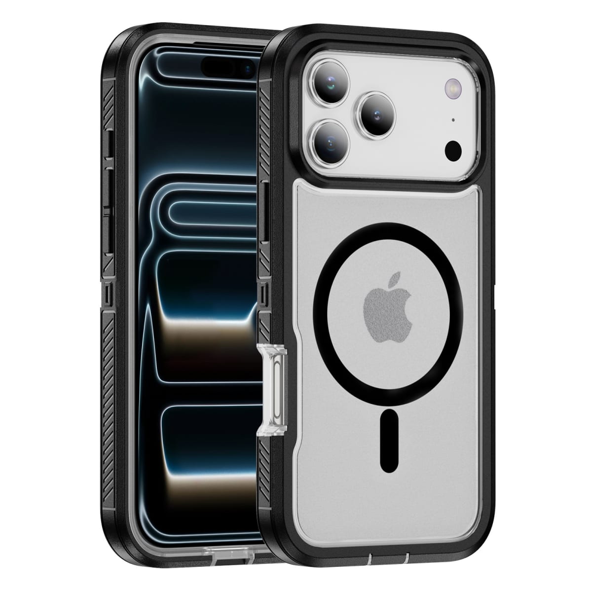 CARCASA ANTIGOLPES MAGSAFE IPHONE 17 PRO BORDE NEGRO5