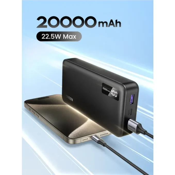 BATERIA PORTATIL 20.000MAH PD 20W 1USB-C+1USB-A (PB312)5