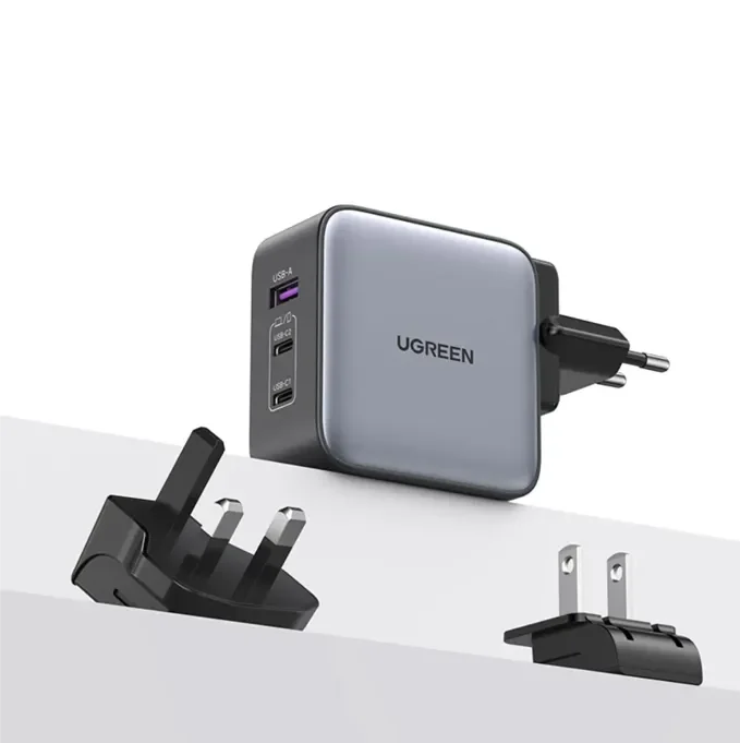 CARGADOR UNIVERSAL PARA VIAJAR, GAN 65W NEXODE 2 USB-C / 1 USB-A CON US/UK/EU PLUG (CD296-90409)3