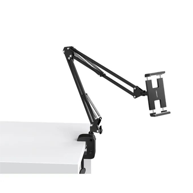 SOPORTE UNIVERSAL ESCRITORIO TIPO BRAZO PARA CELULAR/TABLET (4/12.9) METAL+ABS NEGRO (LP142)3