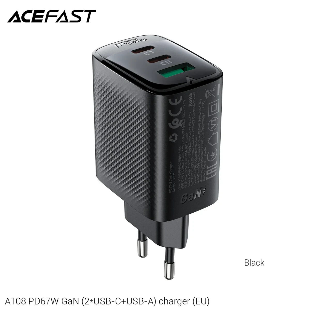 ENCHUFE 67W 2*TIPO USB C+USB A (A108)6