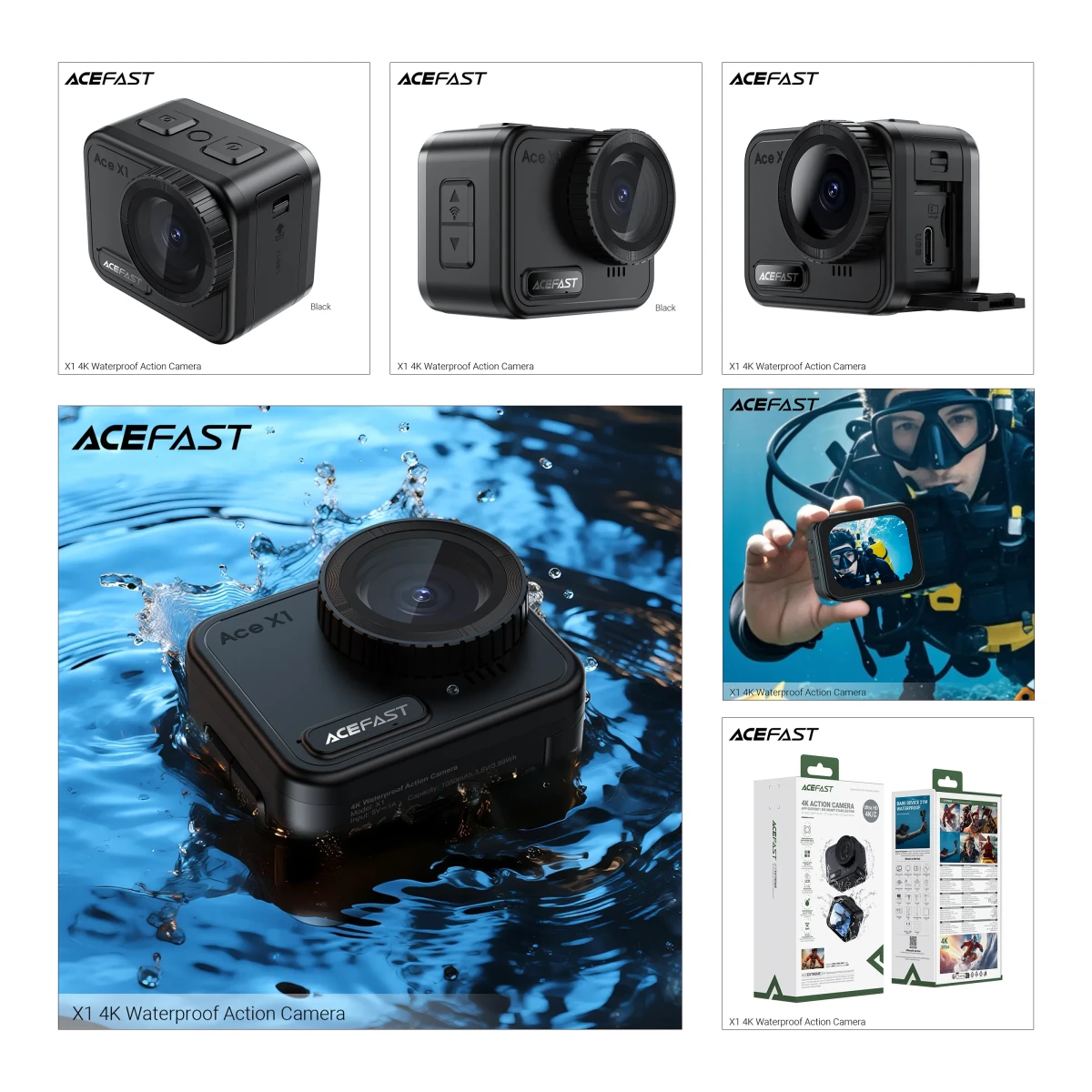CAMARA DE ACCION SUMERGIBLE 4K (X1)9